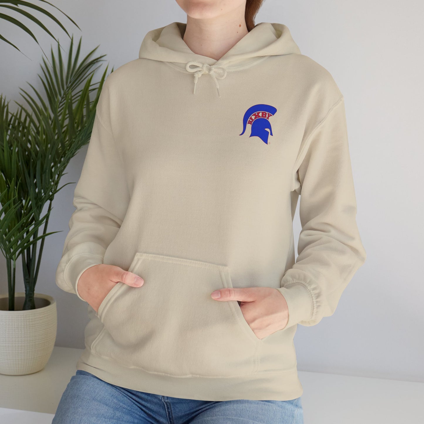 Spartan Blue Logo Gildan Hoodie