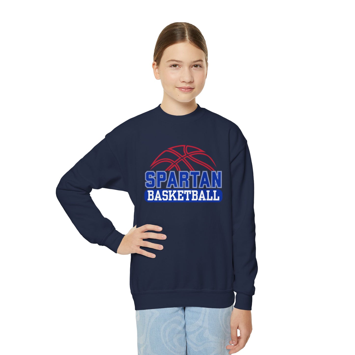 Bixby Spartan Basketball Youth Gildan Sweatshirt