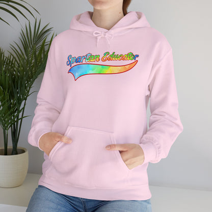 Spartan Educator Tie-Dye Design Gildan Hoodie