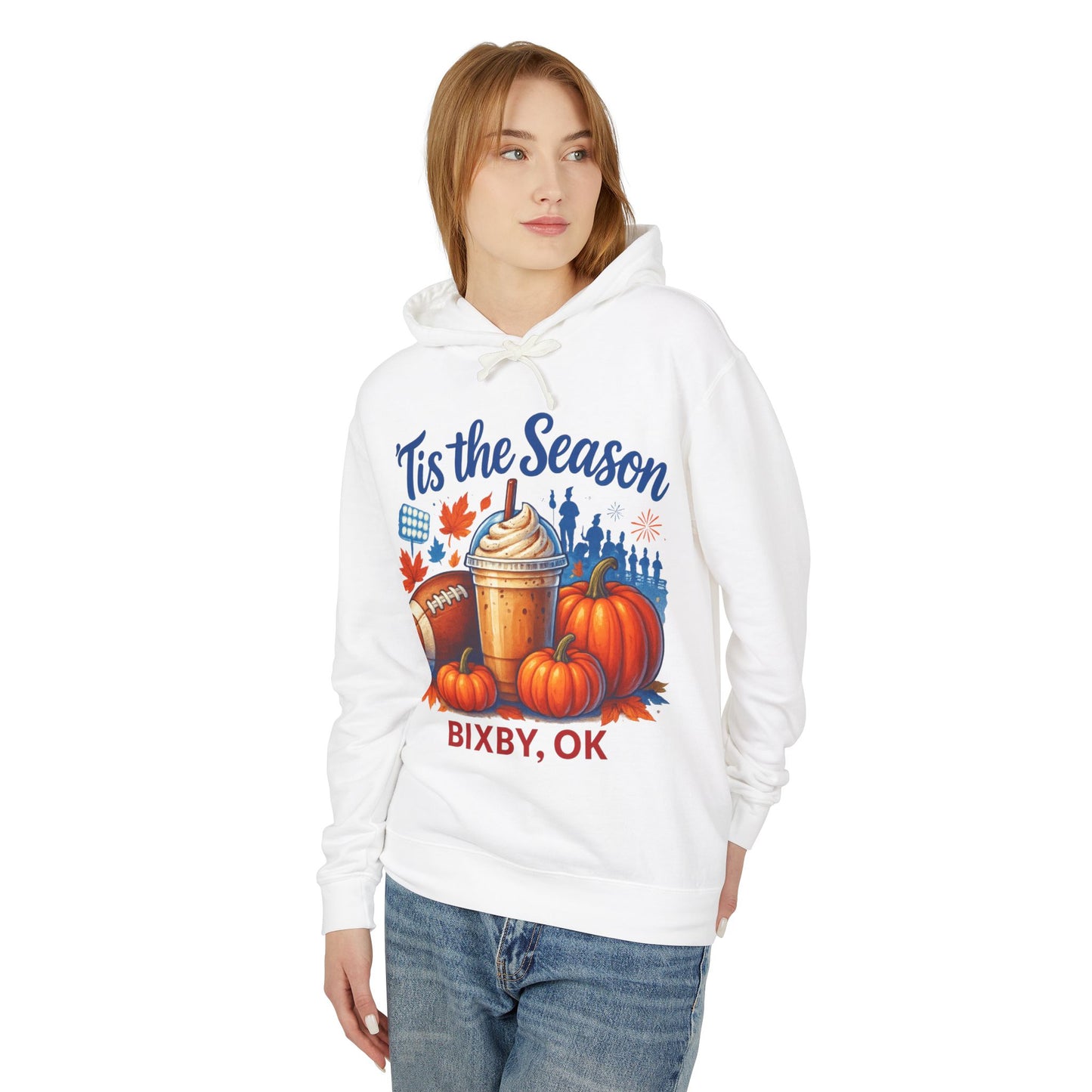 Bixby Football Mom Pumpkin Spice Comfort Colors Hoodie