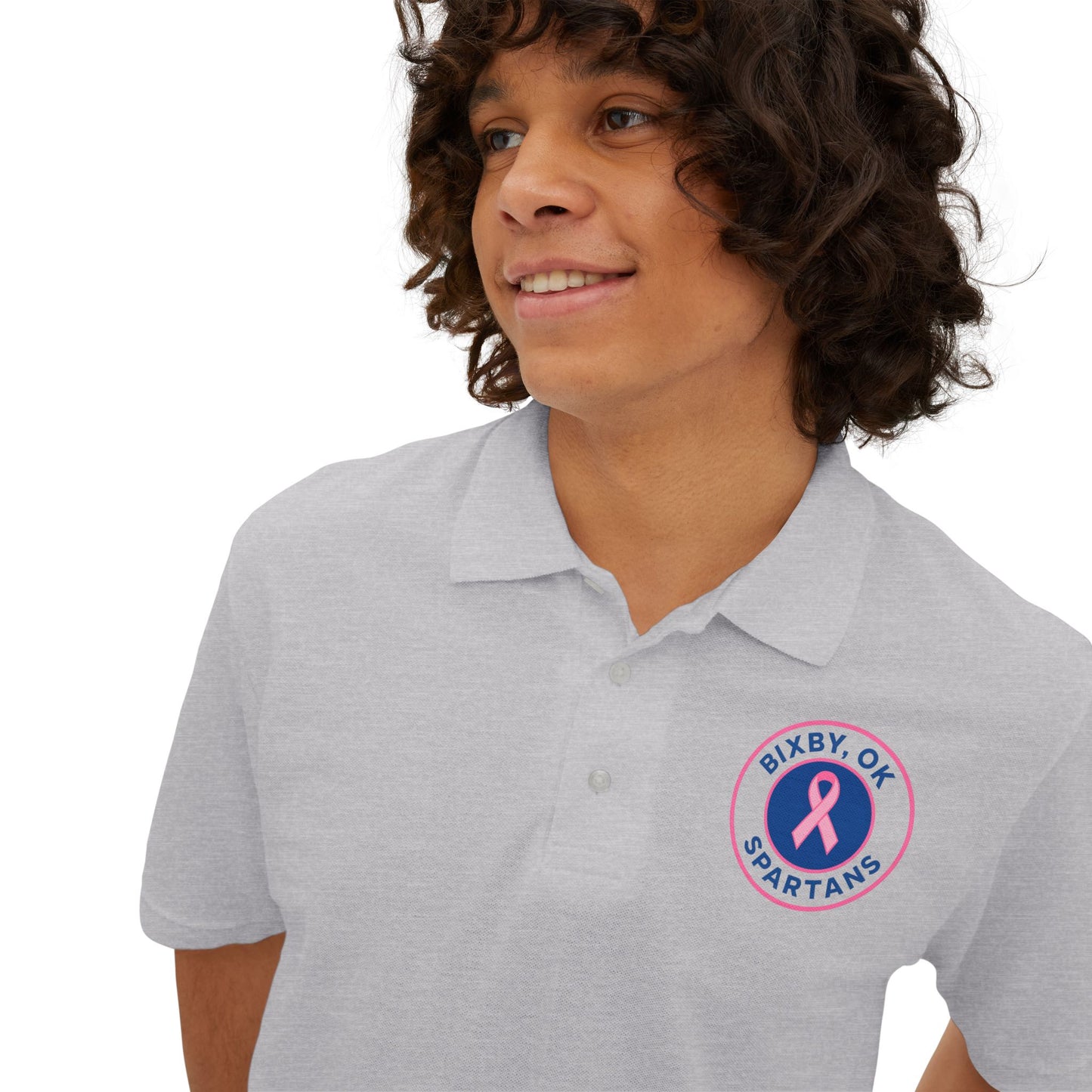 Spartan Men's Breast Cancer Awareness Polo