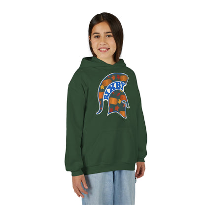 Bixby Spartans Pumpkin Patch Helmet Youth Hoodie – Kids Fall Game Day Hoodie