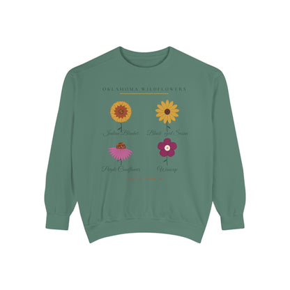 Oklahoma Wildflower Field Guide Crewneck Sweatshirt | Comfort Colors