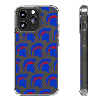 Spartan Blue Logo Clear Apple Phone Case