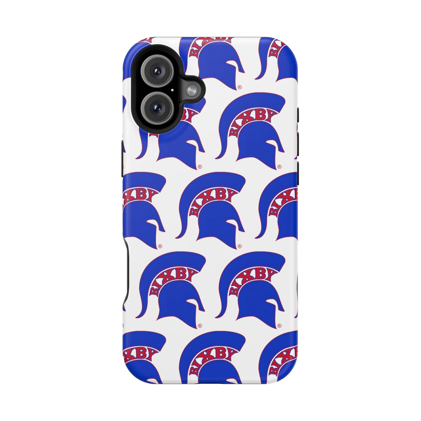 Bixby Spartan Blue Logo Impact Resistant iPhone Case