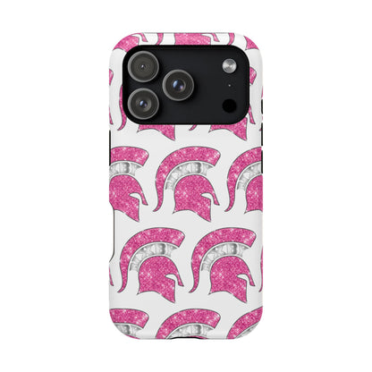 Bixby Spartan Pink Bling Logo Impact Resistant iPhone Case