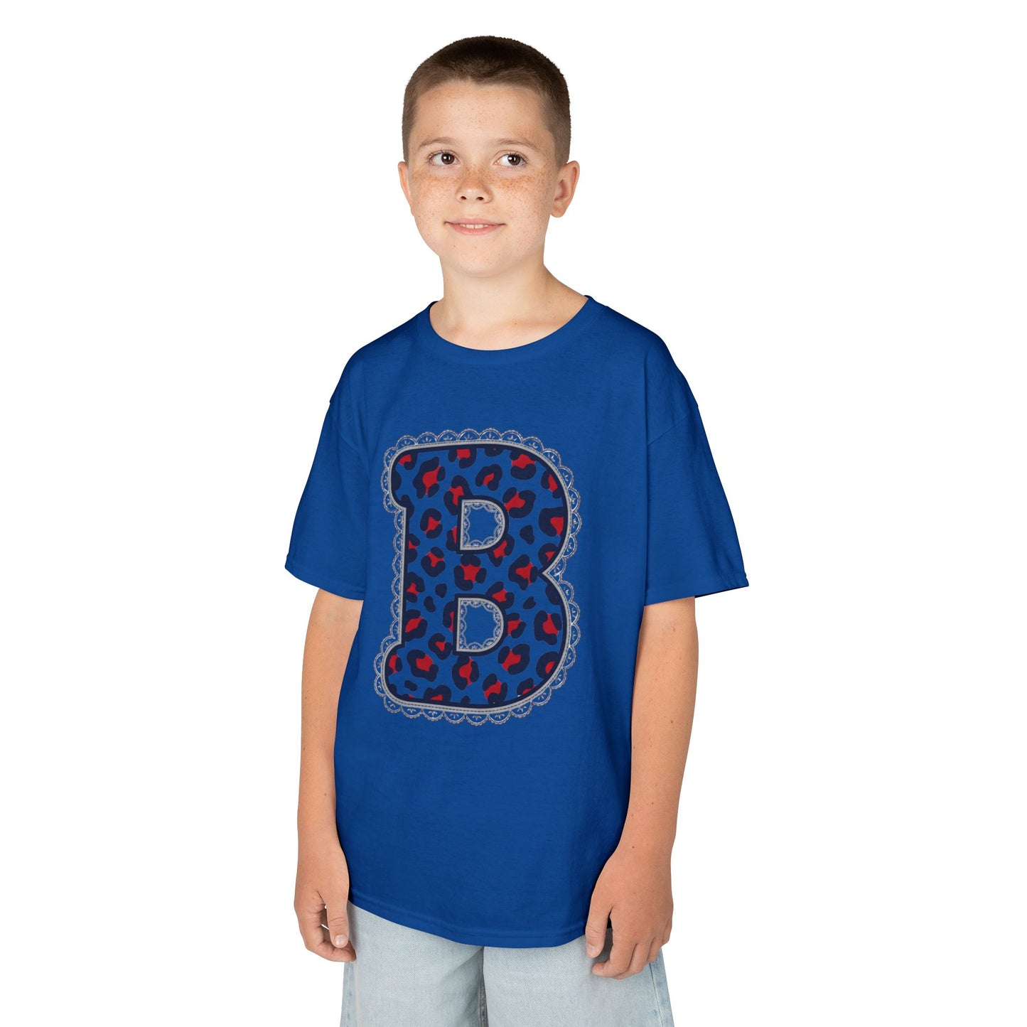 Leopard Print Letter B Gildan Shirt