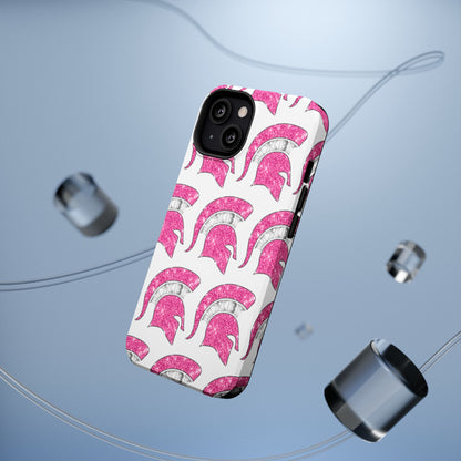 Bixby Spartan Pink Bling Logo Impact Resistant iPhone Case