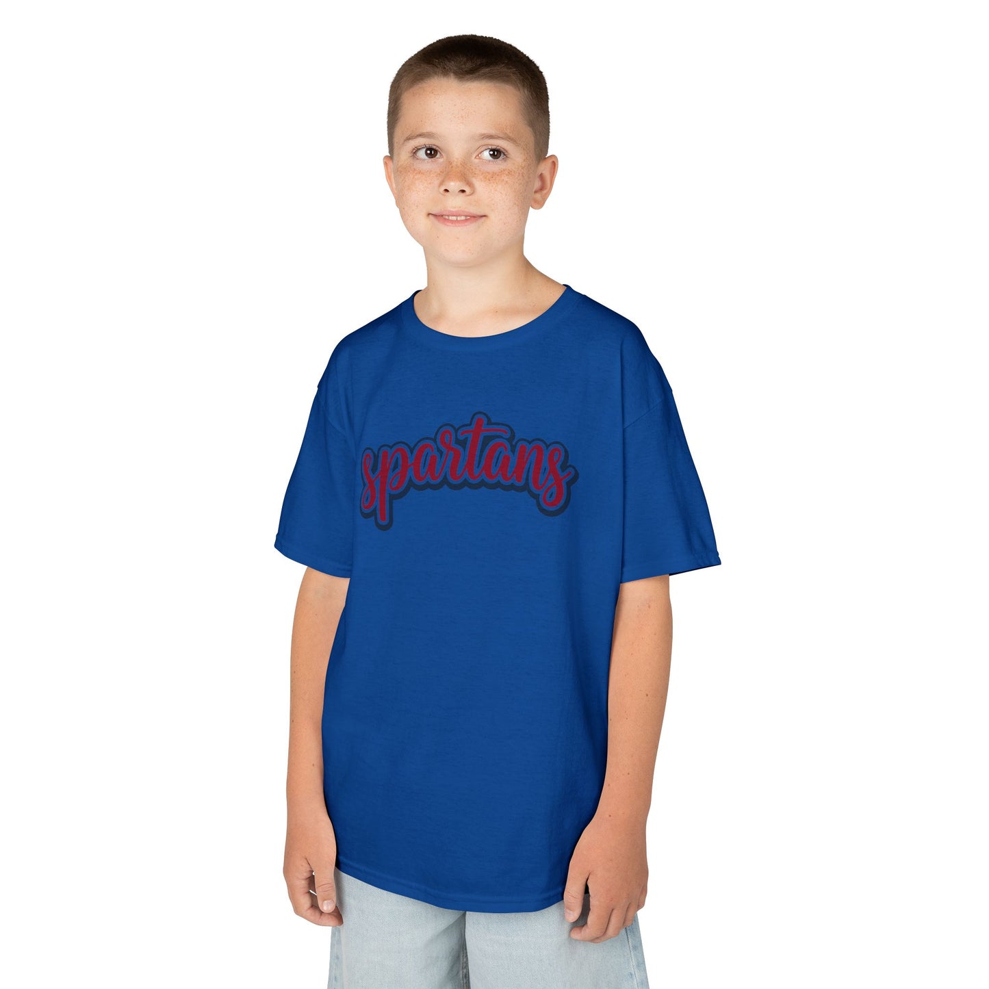Spartans Retro Script Youth Gildan Shirt