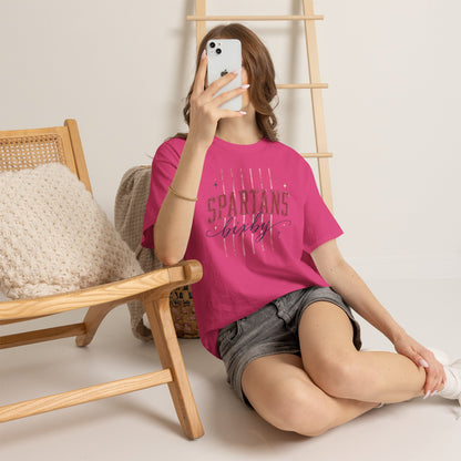 Spartans Bixby T-Shirt — Vintage Red Striped School Spirit Tee