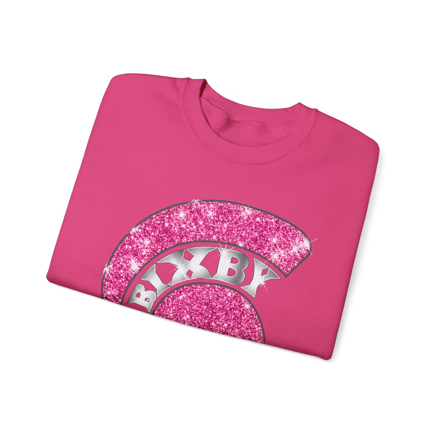 Bixby Spartan Pink Helmet Bling Gildan Sweatshirt