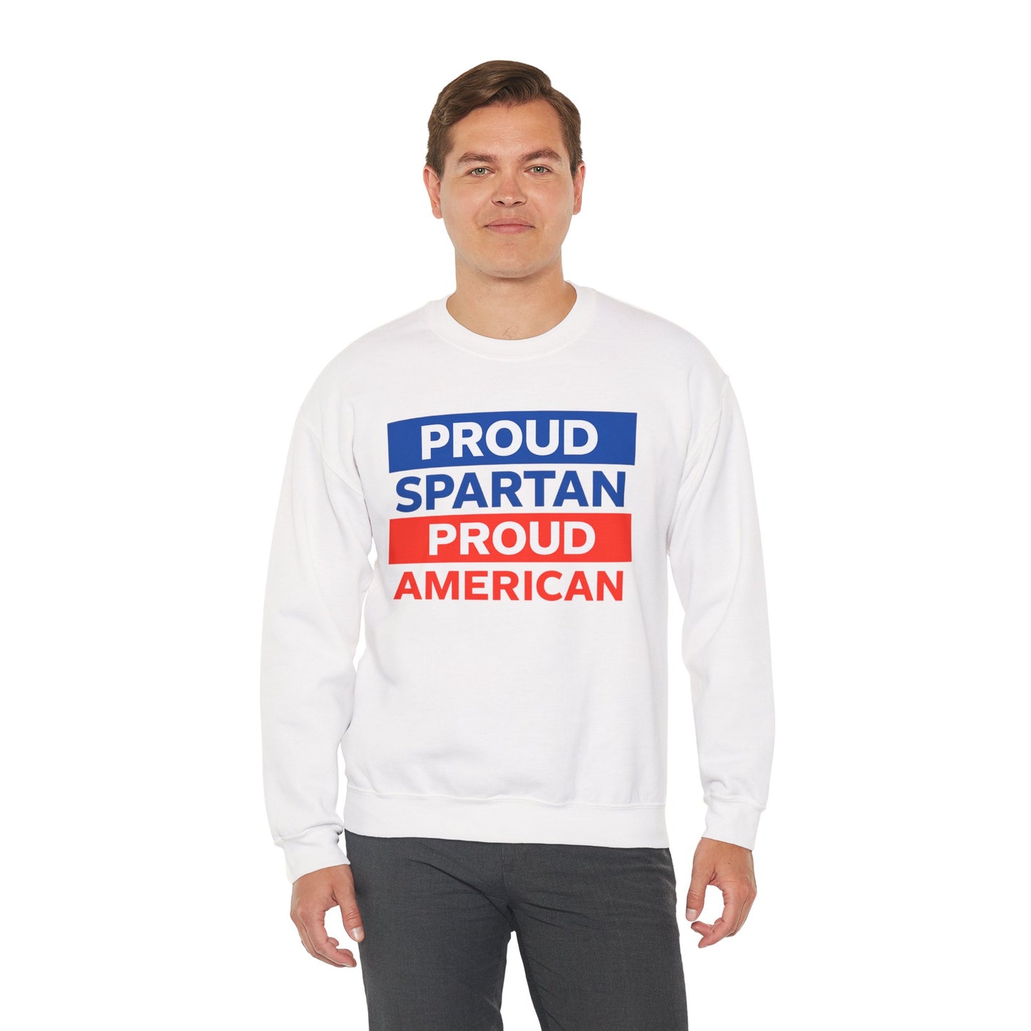Proud Spartan Proud American Gildan Sweatshirt