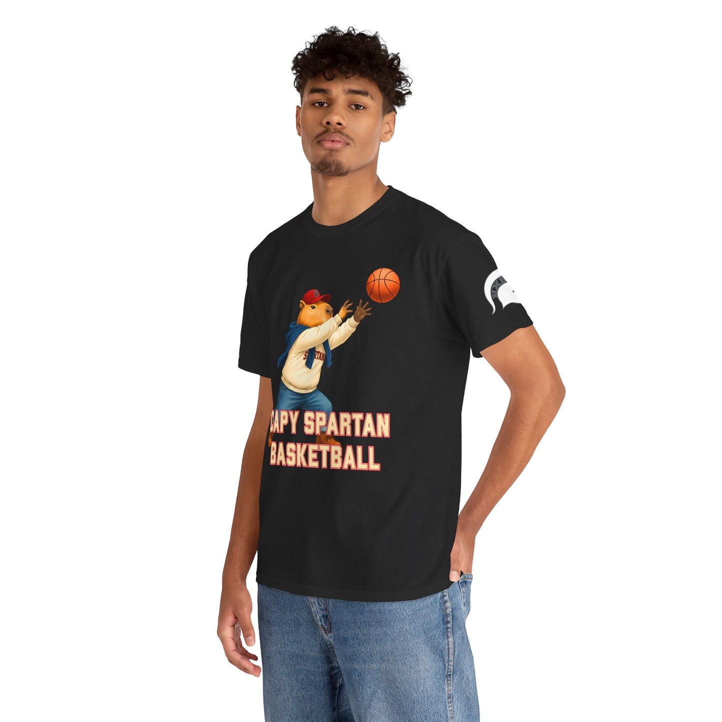 Capy Spartan Basketball Gildan Tee