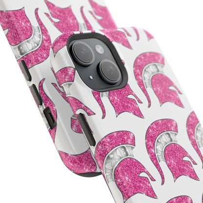 Bixby Spartan Pink Bling Logo Impact Resistant iPhone Case