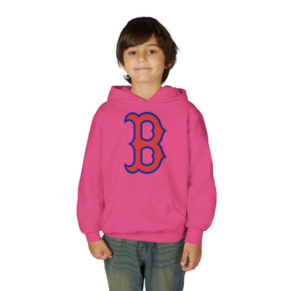 Youth Hoodie with Red & Blue 'B' Logo Youth Gildan Hoodie