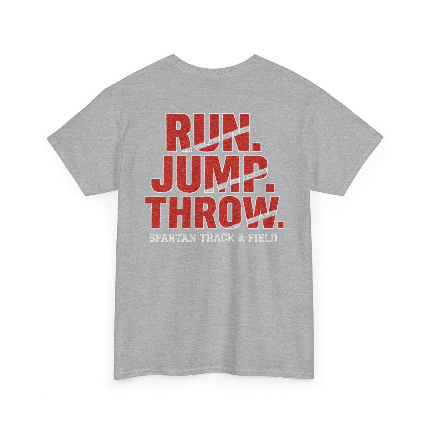 Run. Jump. Throw. Spartan Track Gildan Tee