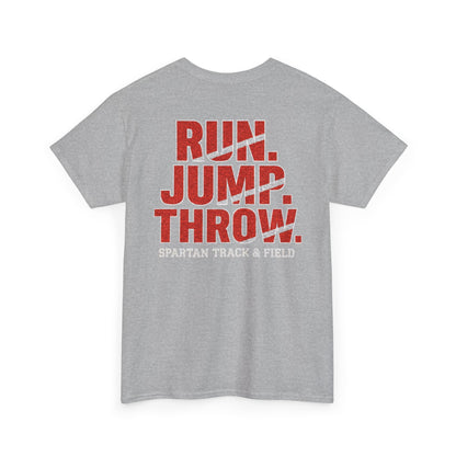 Run. Jump. Throw. Spartan Track Gildan Tee