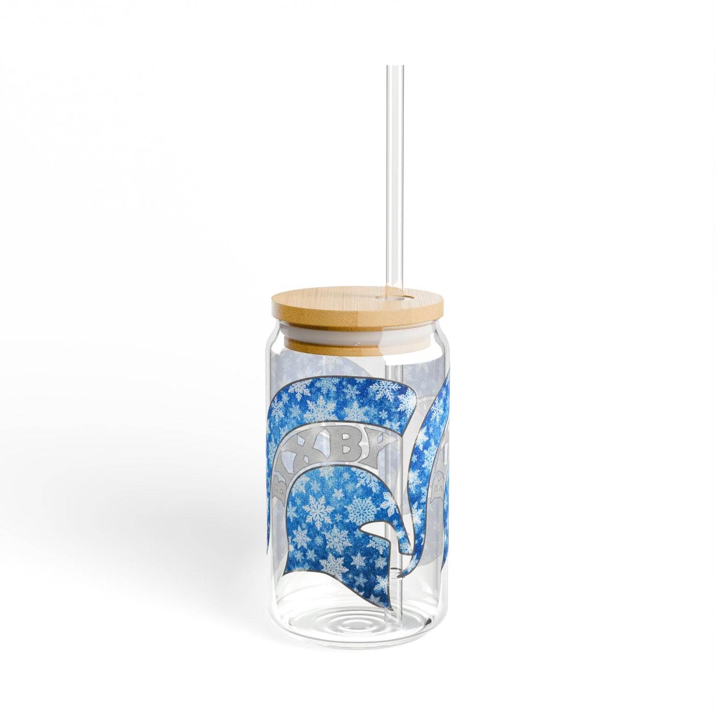 Bixby Spartans Winterfrost Sipper Glass, 16oz