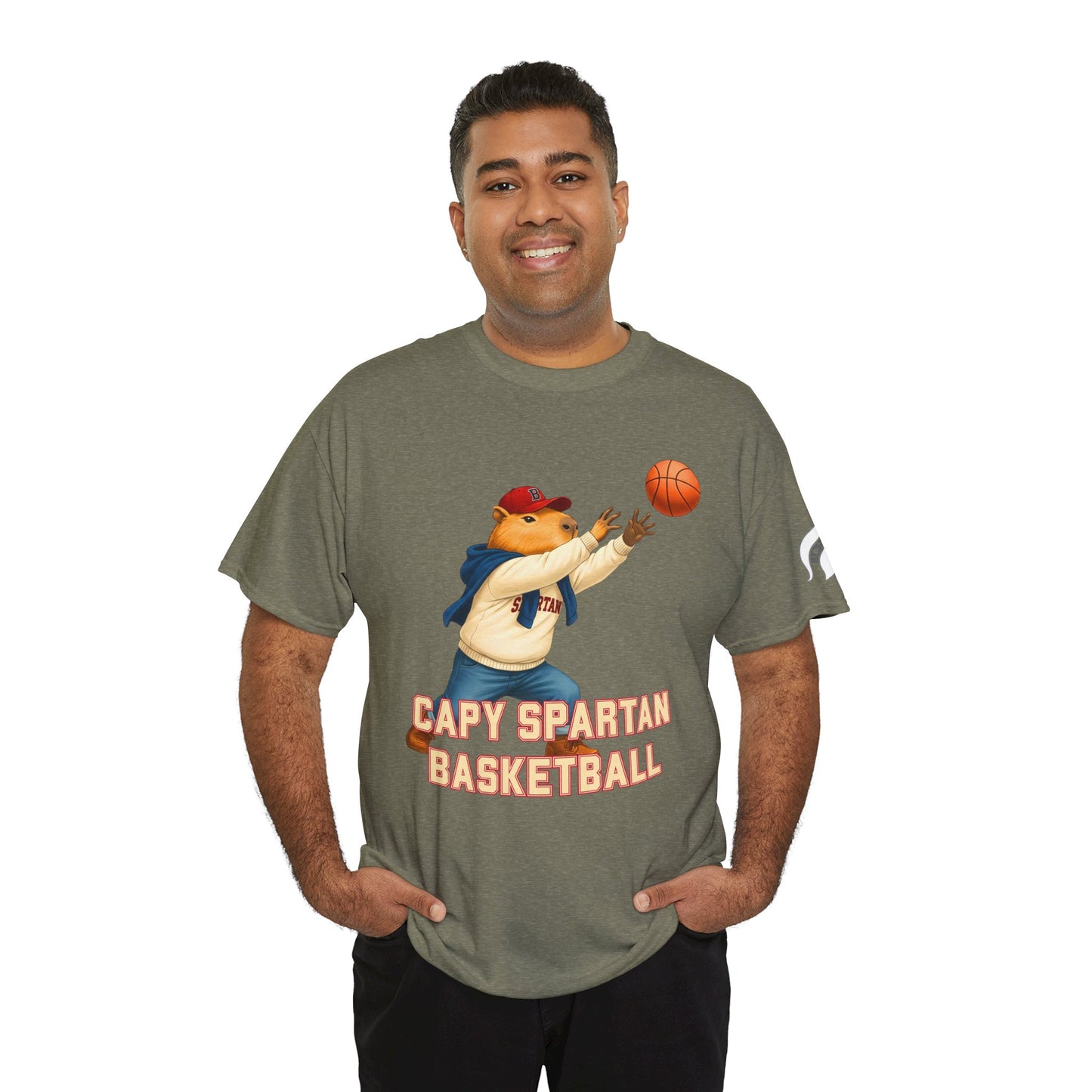 Capy Spartan Basketball Gildan Tee
