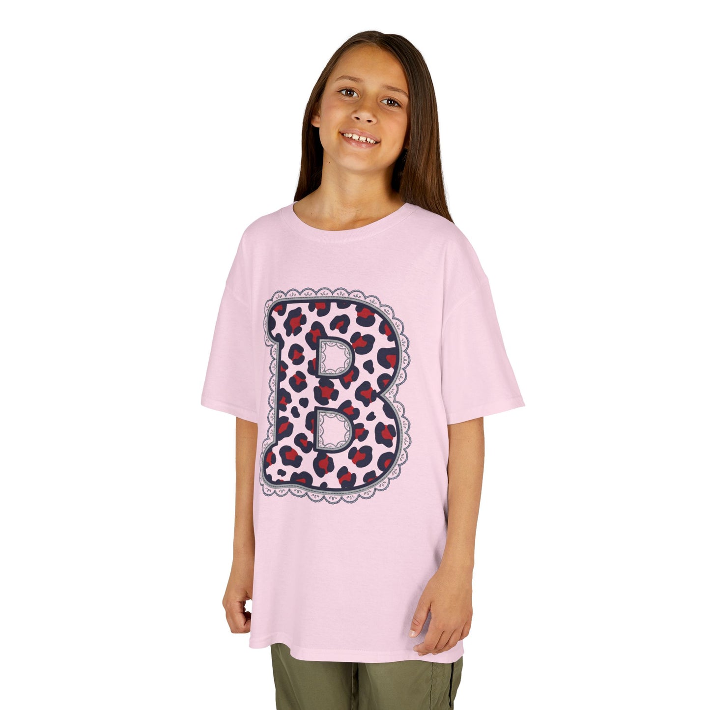 Leopard Print Letter B Gildan Shirt