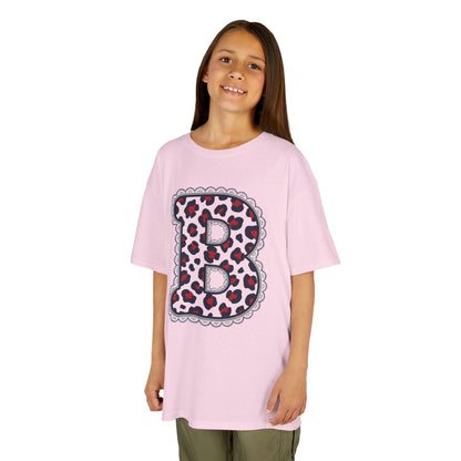 Leopard Print Letter B Gildan Shirt