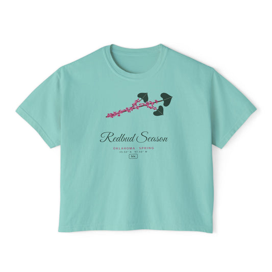 Redbud Season Oklahoma Boxy Comfort Colors Tee in Chalky Mint