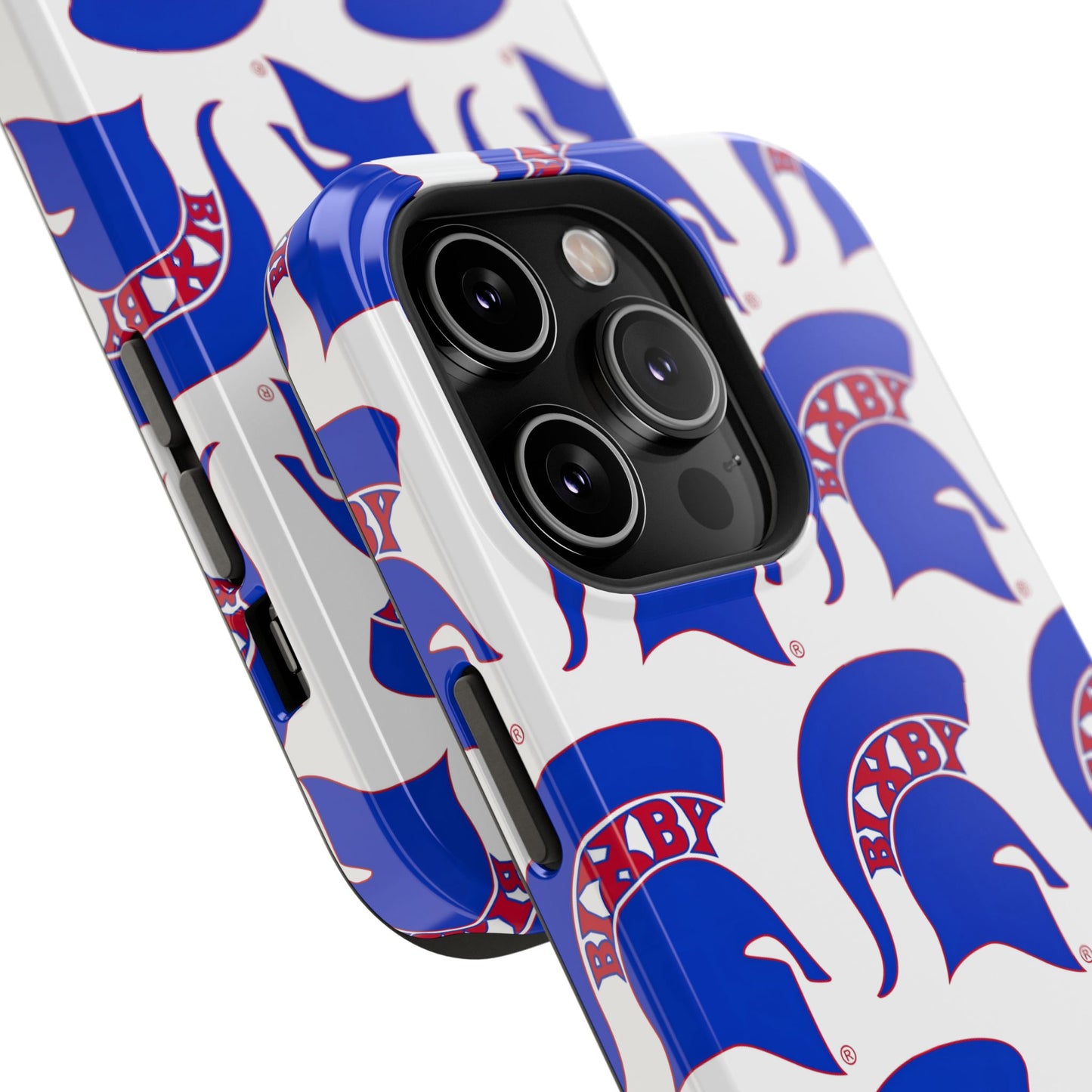 Bixby Spartan Blue Logo Impact Resistant iPhone Case