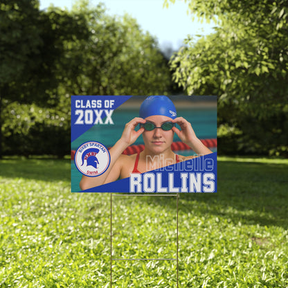 Bixby Spartan Swim Yard Sign