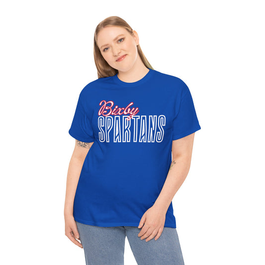 Bixby Spartans Cursive Gildan Tee