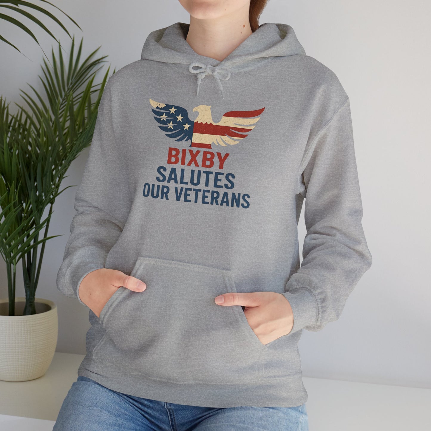 Bixby Salutes Our Veterans Gildan Hoodie