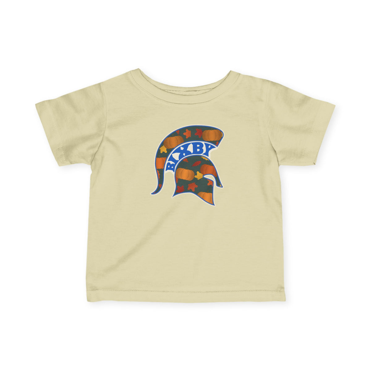 Bixby Spartans Pumpkin Patch Helmet Infant Tee – Baby Fall Pumpkin Shirt