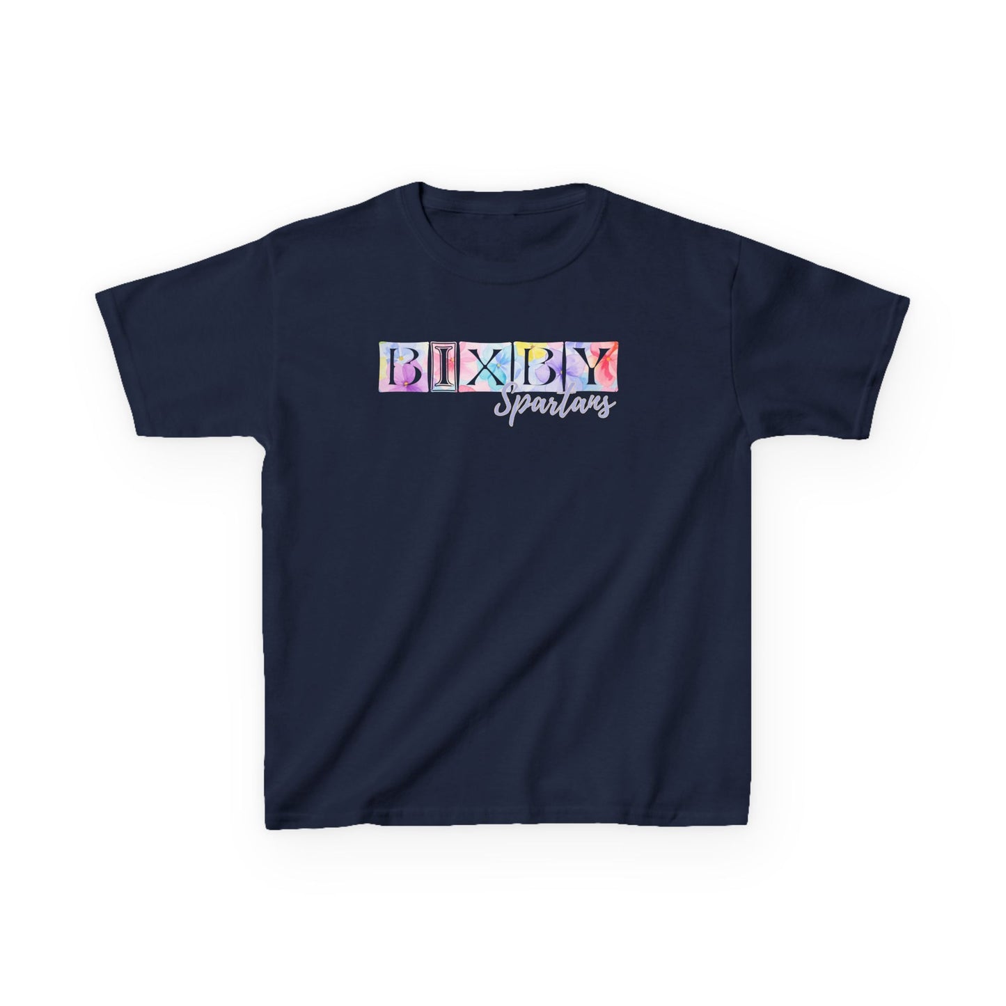 Bixby Spartans Boxy Floral Youth Tee