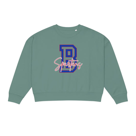 Bixby Spartans Varsity Letter Premium Stanley Stella Boxy Sweatshirt