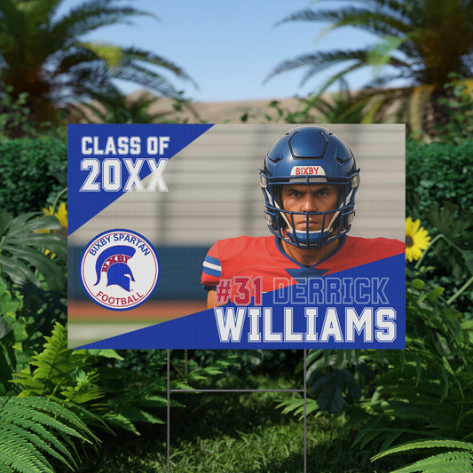 Bixby Spartan Football Yard Sign