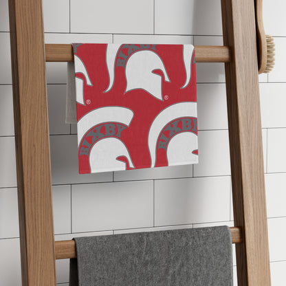 White Spartan Logo Rally Towel
