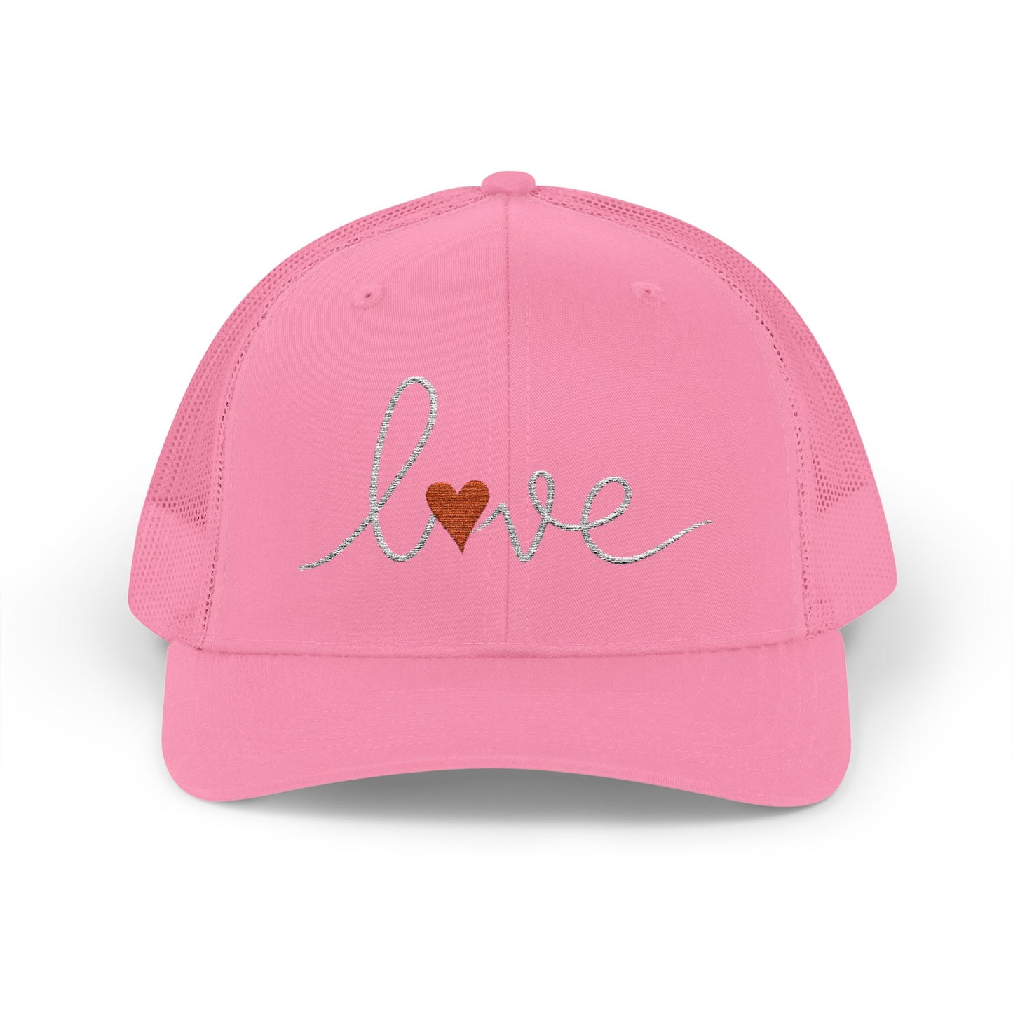 Love Script Snapback Trucker Cap | Sparkle Heart Embroidery