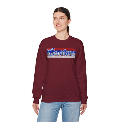 Spartans Cursive Print Crewneck Gildan Sweatshirt