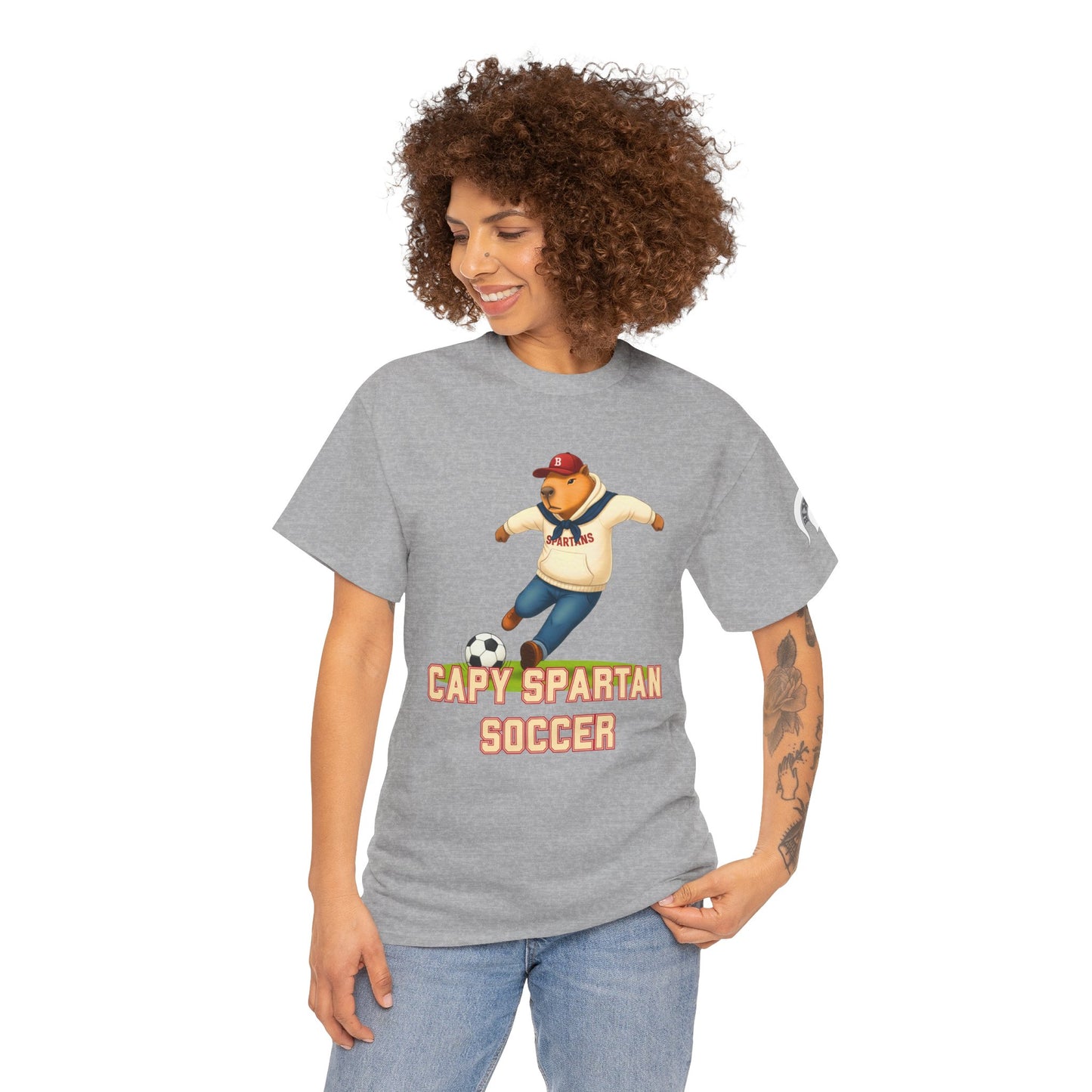 Capy Spartan Soccer Gildan Tee