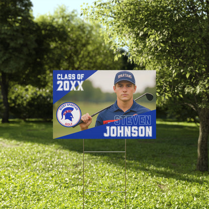 Bixby Spartan Golf Yard Sign