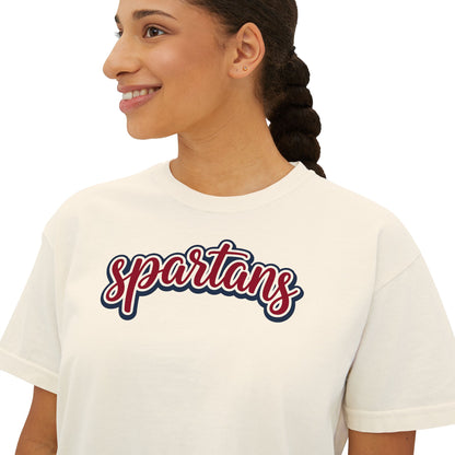 Spartans Women's Comfort Colors Boxy Tee