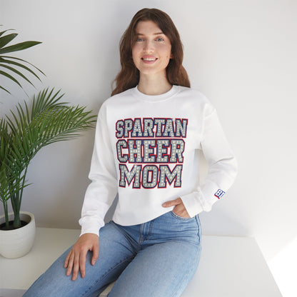 Spartan Cheer Mom With Sleeve Print Gildan Sweatshirt