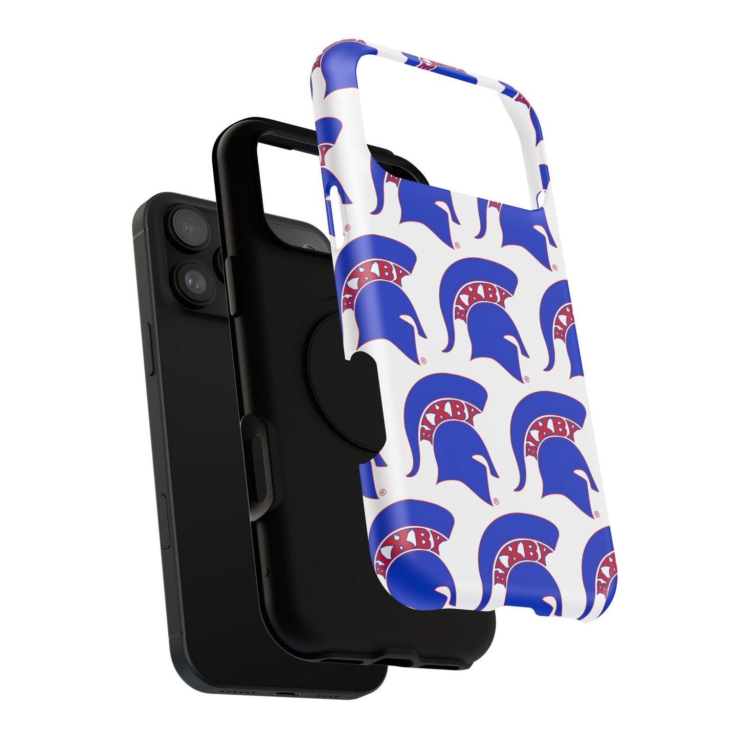Bixby Spartan Blue Logo Impact Resistant iPhone Case