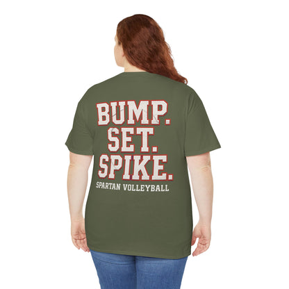 Bump. Set. Spike. Spartan Volleyball Gildan Tee