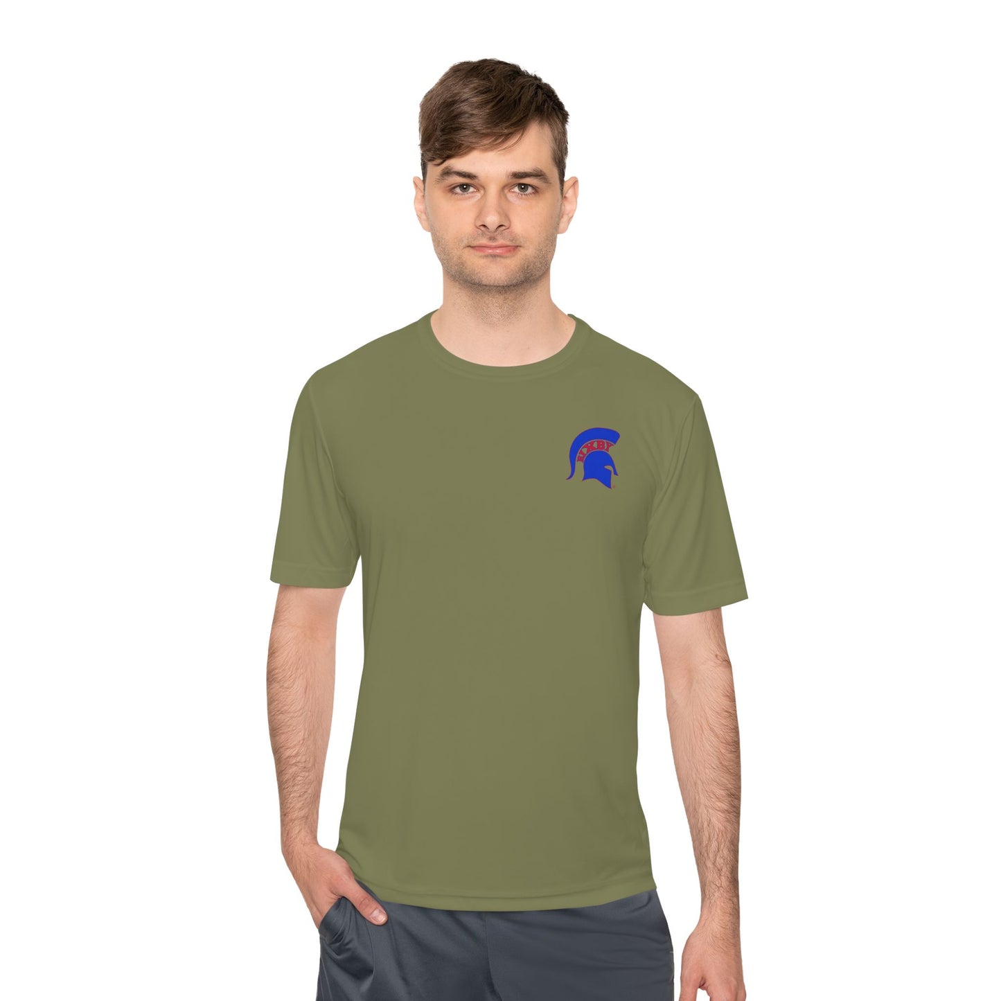 Spartan Blue Logo Adult Sport-Tek Tee