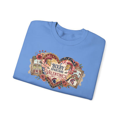 Bixby Spartan Valentine’s Heart Gildan Sweatshirt