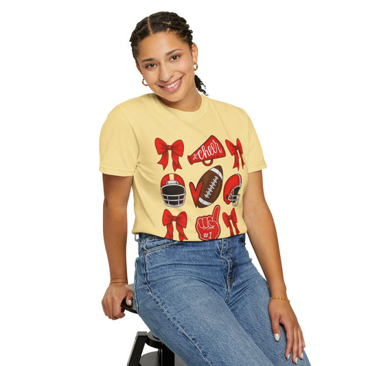 Cheer and Football Comfort Colors Tee