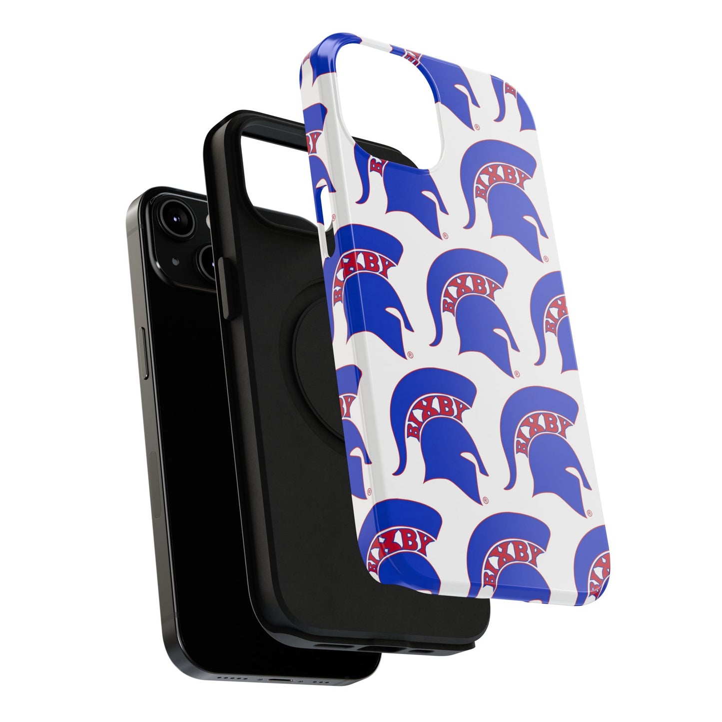Bixby Spartan Blue Logo Impact Resistant iPhone Case