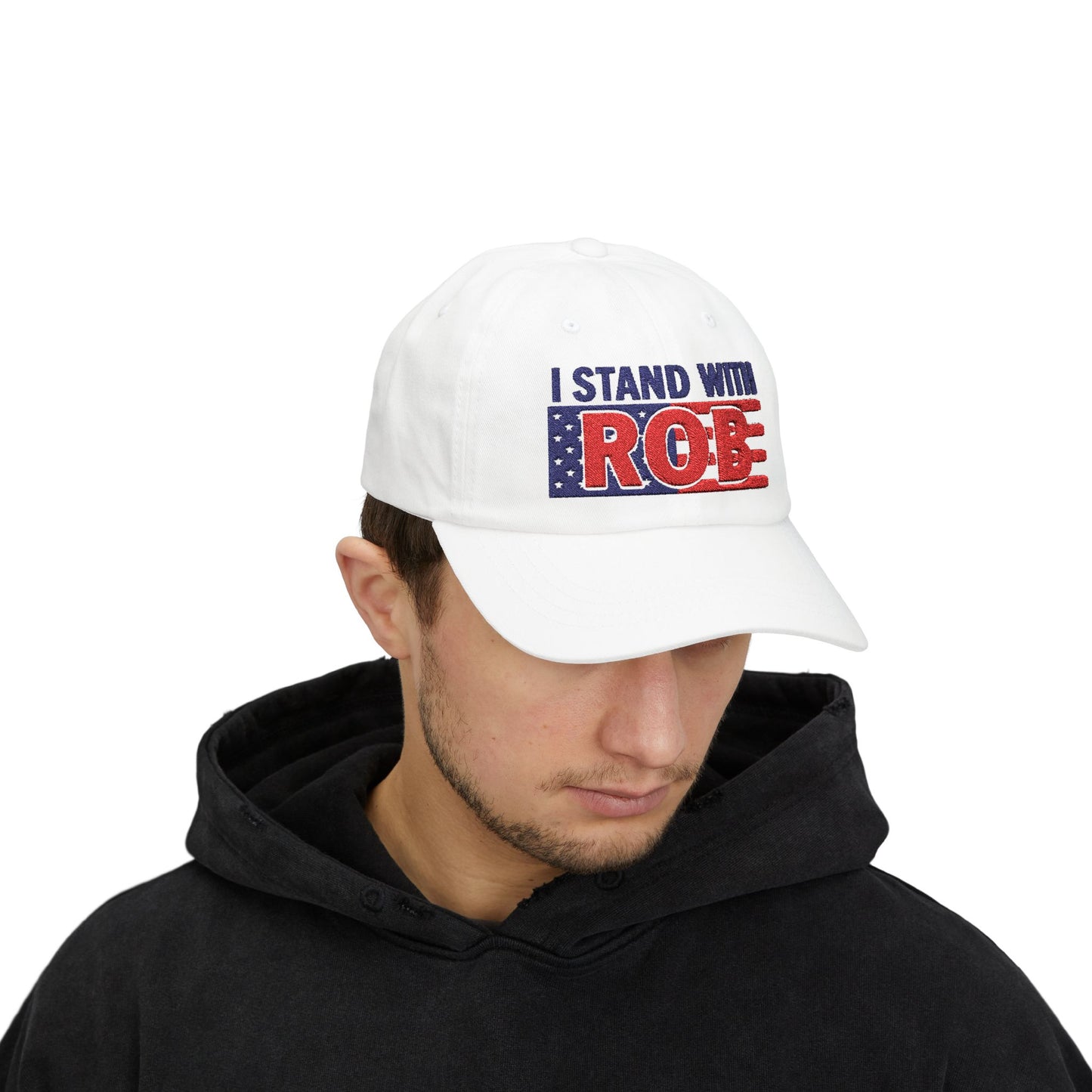 Patriotic Flag - I Stand With Rob Embroidered Classic Ballcap