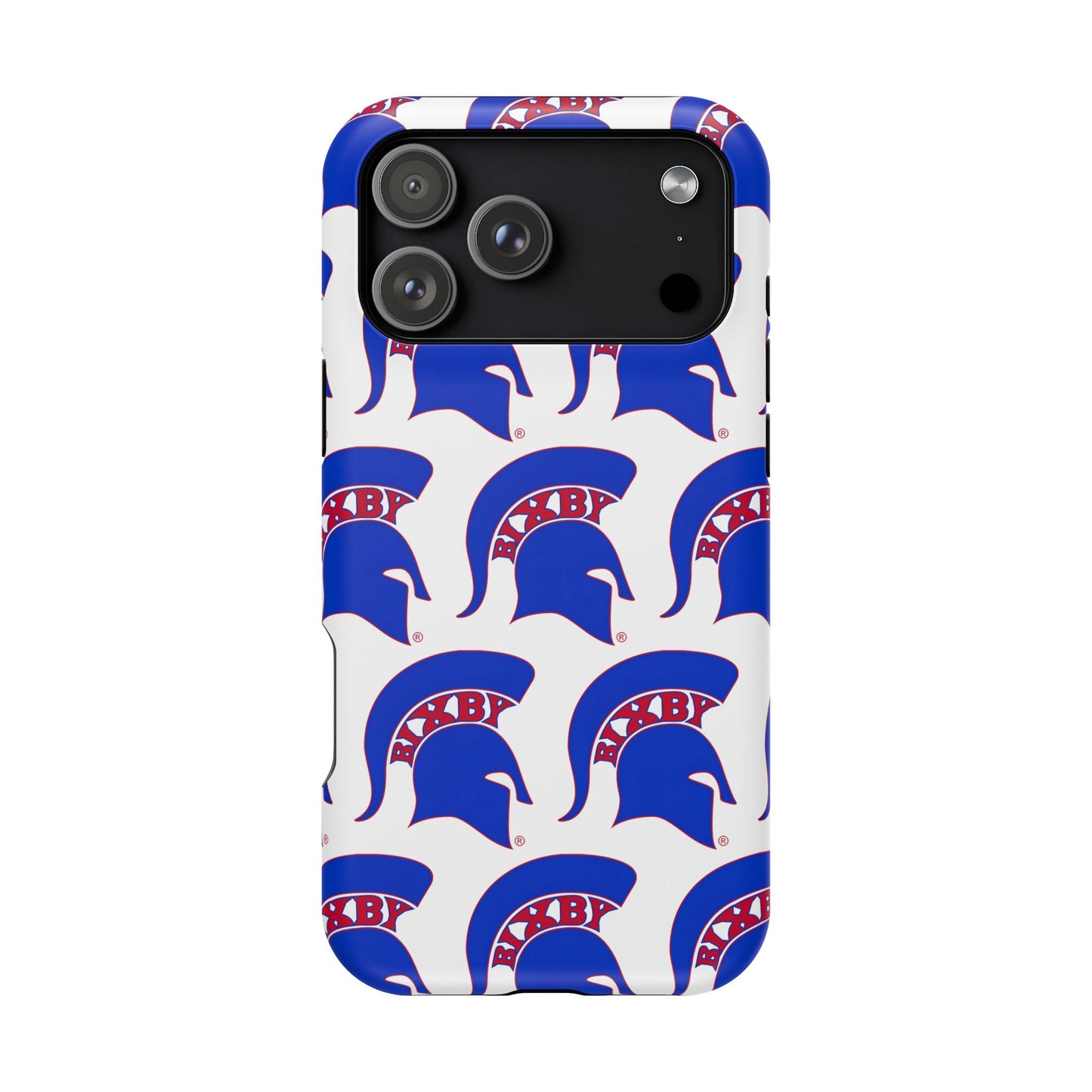 Bixby Spartan Blue Logo Impact Resistant iPhone Case