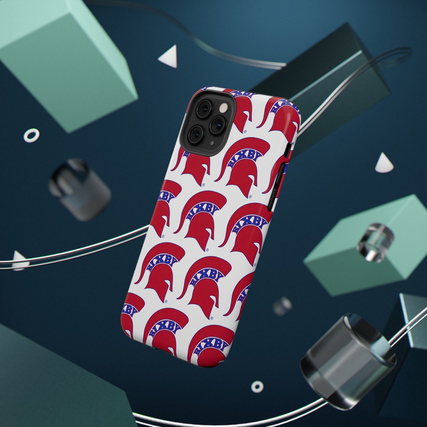 Bixby Spartan Red Logo Impact Resistant iPhone Case
